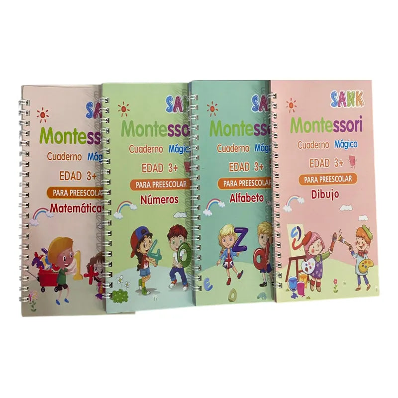 Kit de Cuadernos Mágicos Montessori para Aprender a Escribir